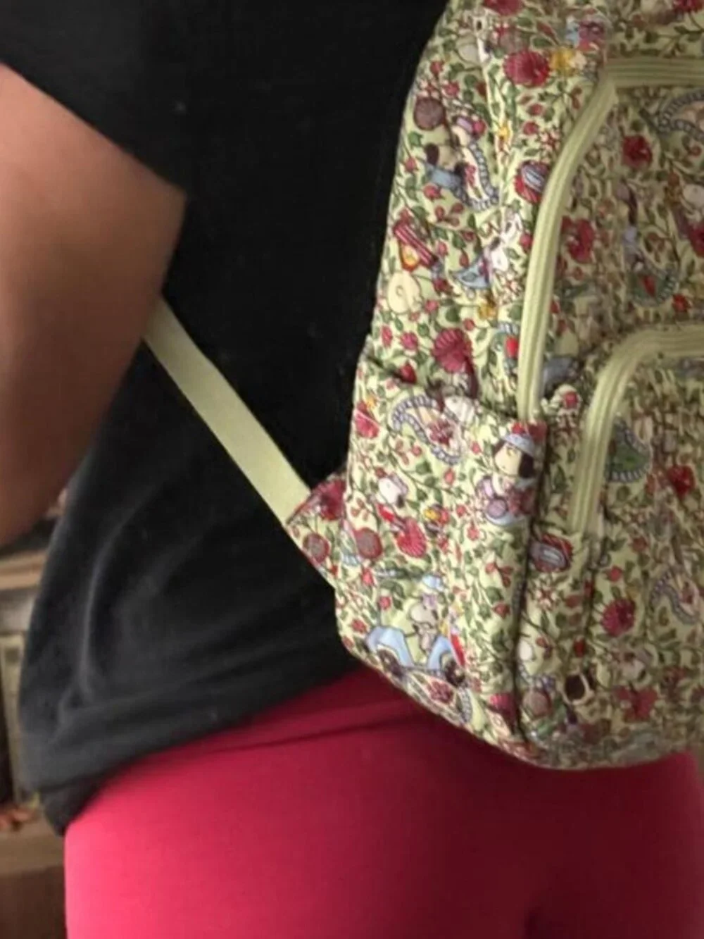Vera Bradley peanuts snoopy Multi-colored floral mini backpack and cartoon chara